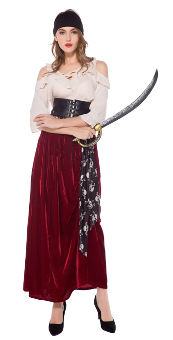 Verkleidung Frau von Kapitän-rotbart