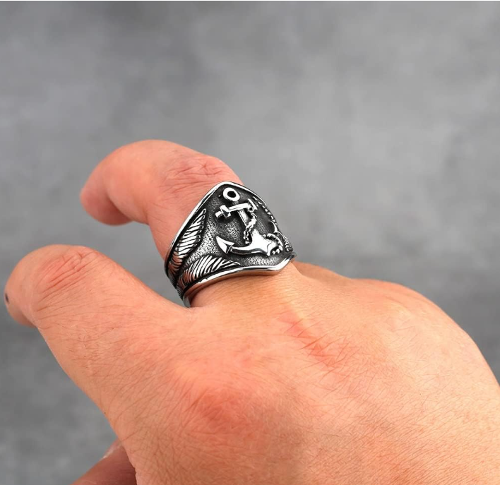 Piratenschmuck Ring-Marineanker