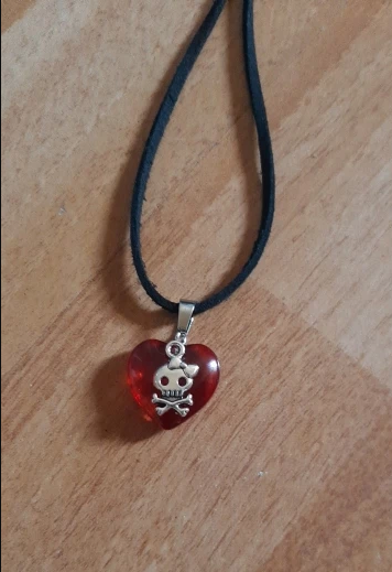 Piratenschmuck-Halskette-Herz-