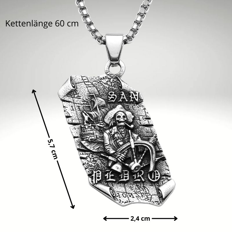 Edelstahl Piraten Halskette San Pedro Design
